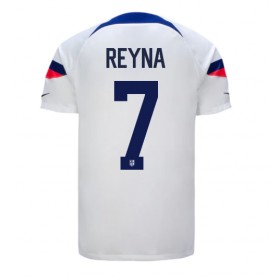 Förenta staterna Giovanni Reyna #7 Hemmakläder VM 2022 Kortärmad